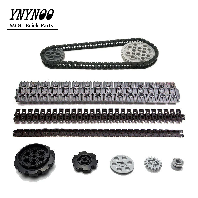 

20-100Pcs High-Tech Link Chain with Beveled Reinforced Edge Building Block MOC Brick Part Set 3711 57518 Motorcycle Tank Chain