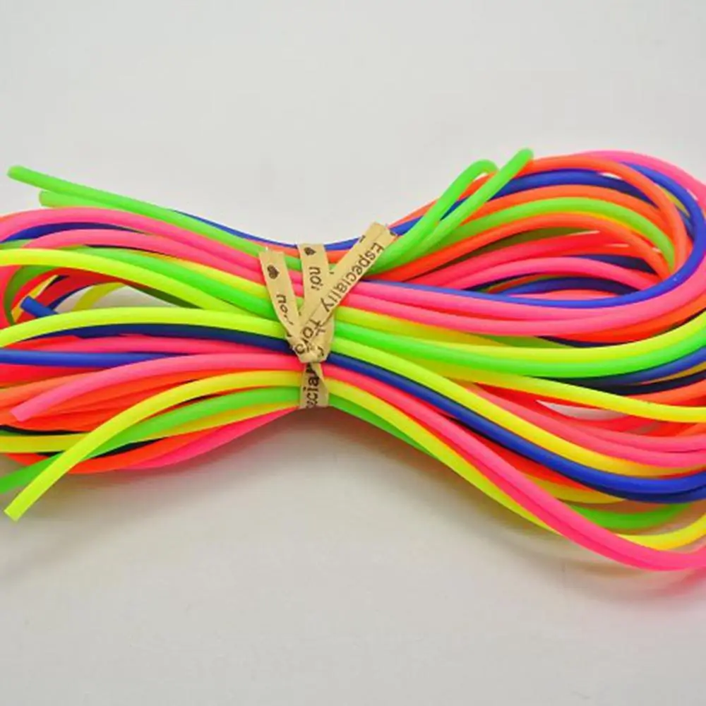 10 Meter Mixed Color 2mm Hollow Rubber Tubing Jewelry Cord Cover Memory Wire   High quality in EU and US quality standard