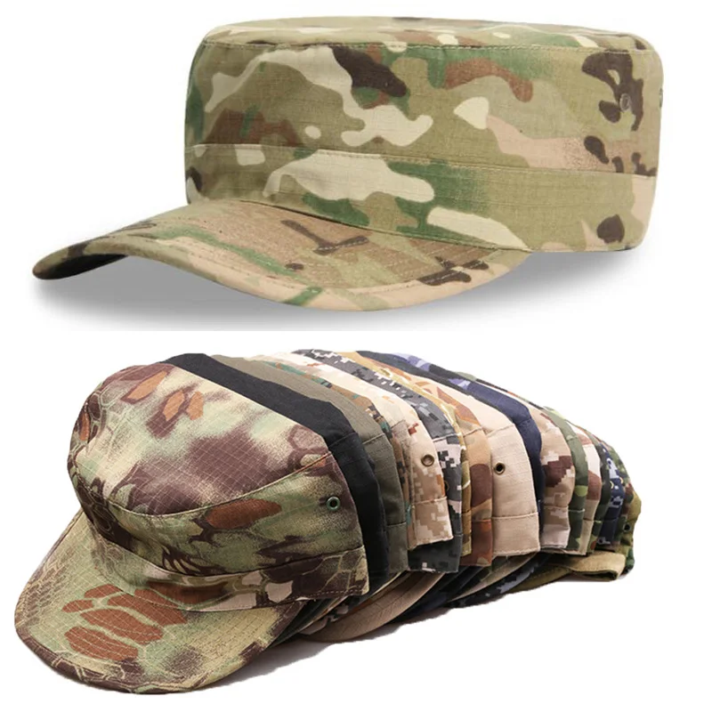 Tactical Blank Plain Camo Fitted Hats Mens Camo Caps Baseball Desert Digital Camouflage Cap Women Hat Gear