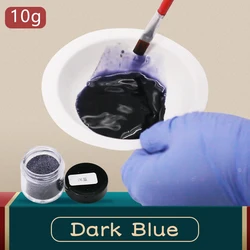 Fabric Dye Pigment Dark Blue Bright Red Black Green 10g for Dye Clothes,Feather,Bamboo,eggs and Fix Faded Clothes Acrylic Paint