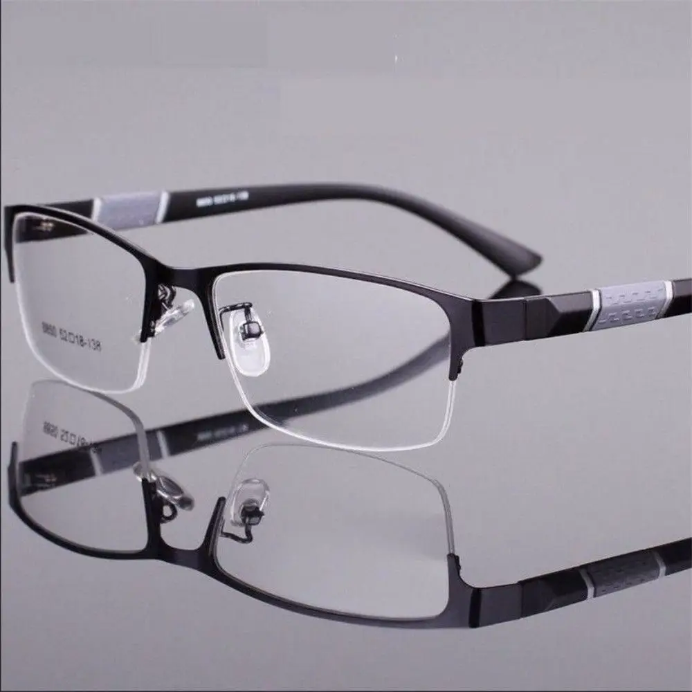 

Men Classic Simple Half Frame Eye Protection Anti-Blue Light Business Reading Glasses Ultra Light Glasses