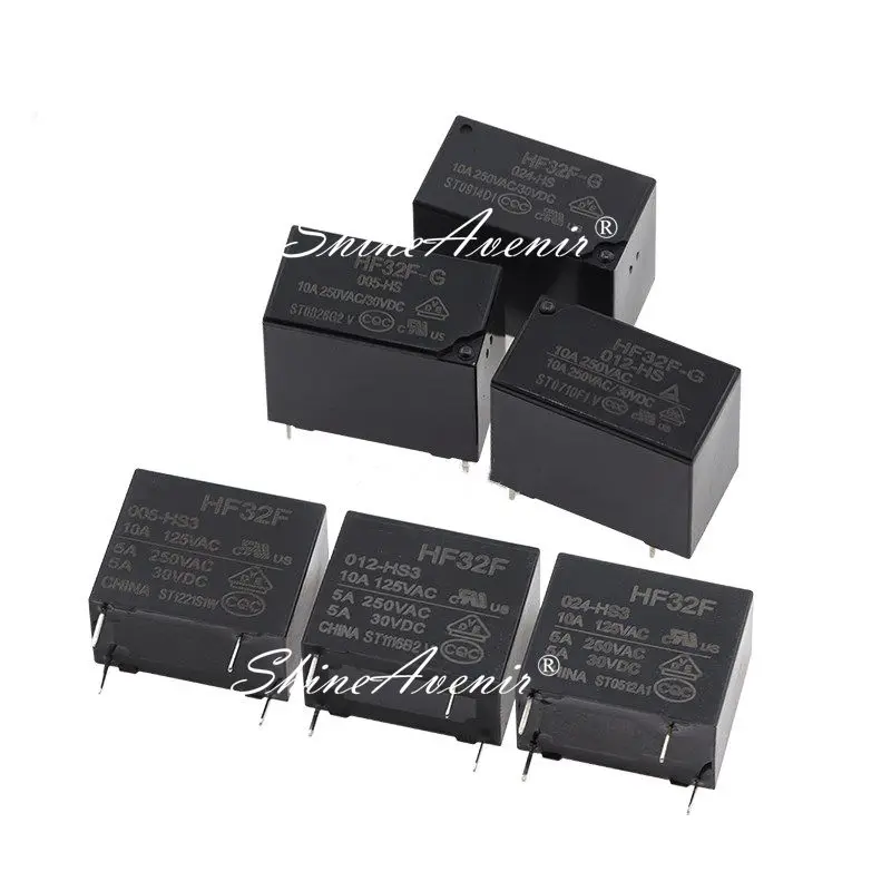 5pcs/lot Relay HF32F-005-HS3 009-HS3 012-HS3 024-HS3 HF32F-G-005-HS 012-HS 024-HS 5V 12V 24V 4PIN Original in stock