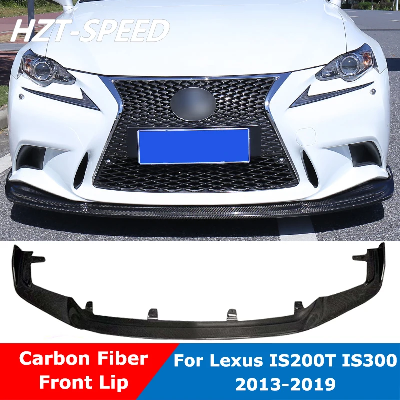 Real Carbon Fiber Front Bumper Lip Shovel Diffuser Chin For Lexus IS200T IS250 IS300 Refitting 2013-2019