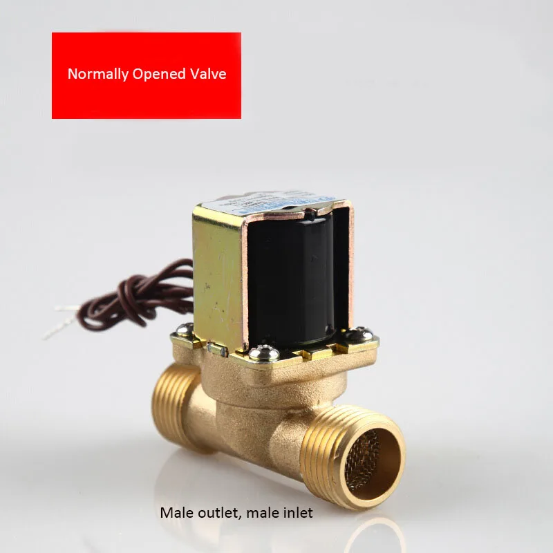 2 Way 1/2 Normally Opened 12VDC Solenoid Valve Brass for Hot Water High Temperature 100℃