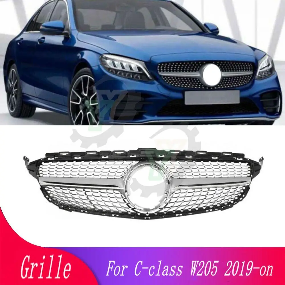 

Car Accessory Front Bumper Grille Racing Grill For Mercedes-Benz C-Class W205 C205 C180 C200 C250 C300 C350 C43 2019 2020 2021