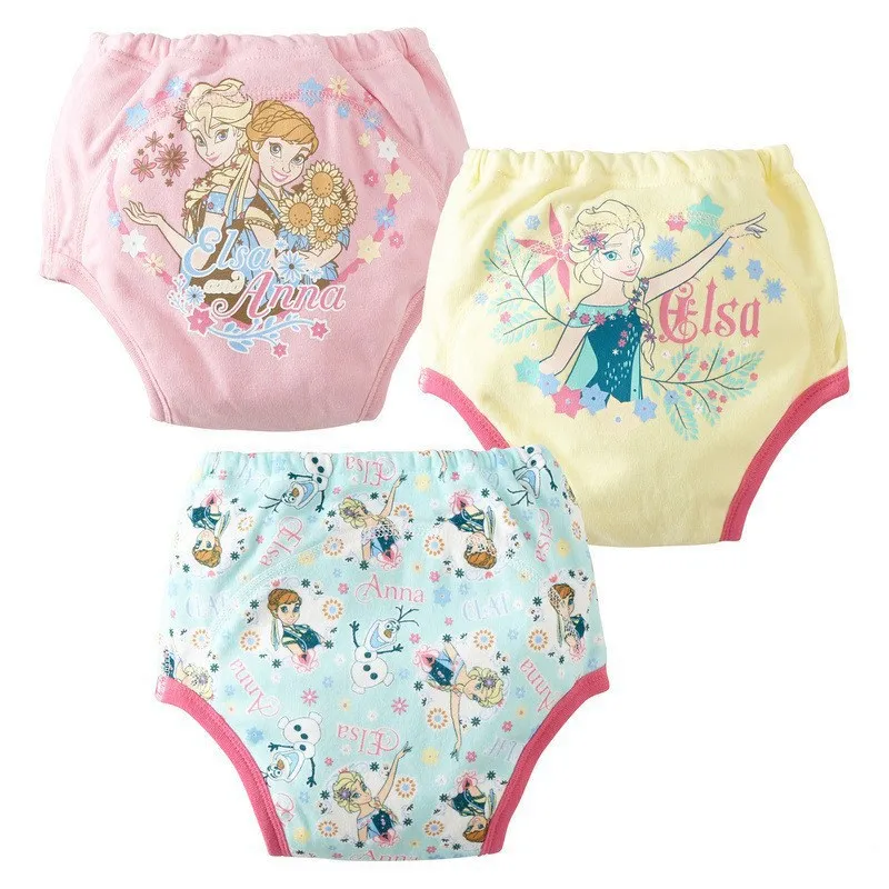 3 Pieces/Batch Disney 1-3 Years Old Children Underwear Newborn Boys and Girls Cotton Cartoon Training Pants