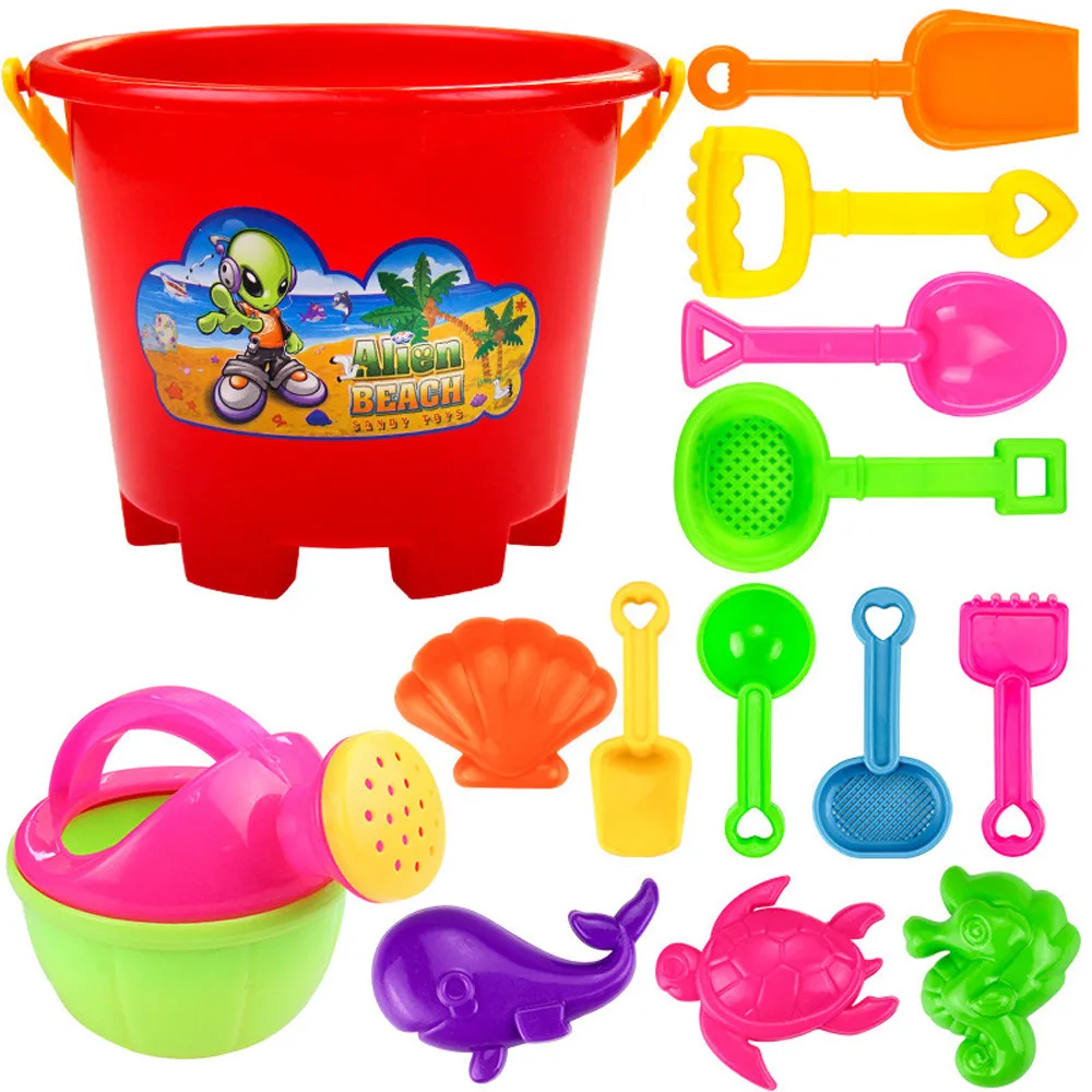 

Baby Kids Toys 14pcs Beach Tools Set Sand Playing Toys Kids Fun Water Beach Seaside Tools Gifts Birthday Christmas Gifts for kid