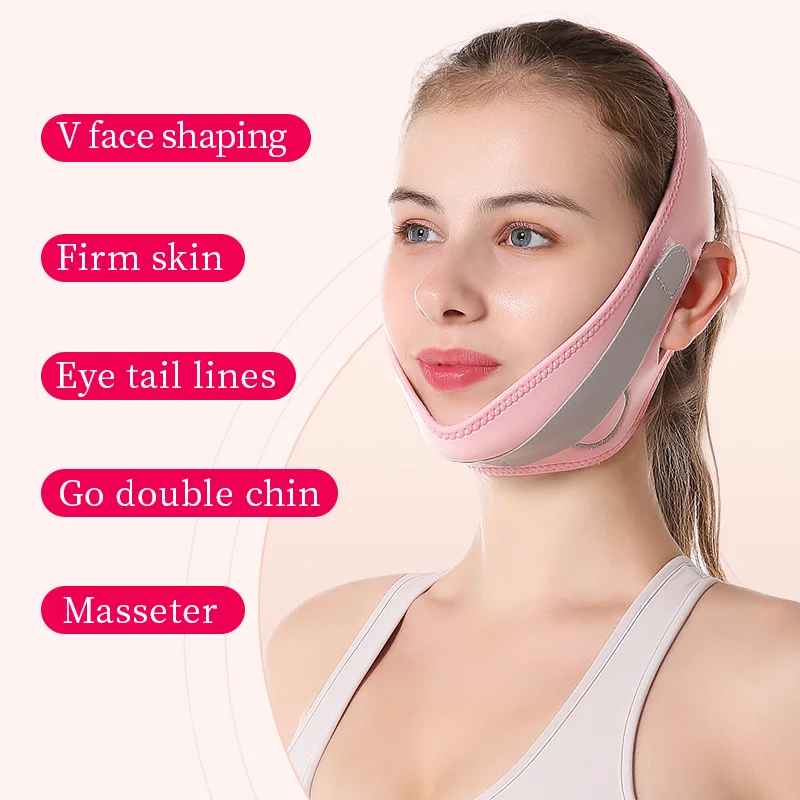 Face Slimming Strap Bandage Graphene V Face Lift Up Shaper Anti Wrinkle Reduce Double Chin Belt