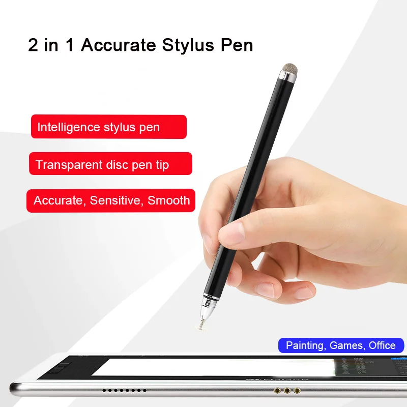 2 in 1 Stylus pen Touch Screen Writing pen For Iphone Ipad Android Smartphones High-Precision Multi-Function Pen