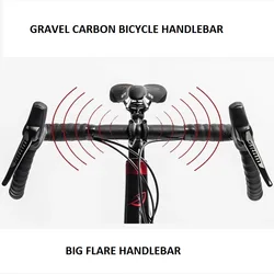 2021 Latest Gravel Carbon Bicycle Handlebar Big Flare Bar Cycle Cross Road Bike handlebars 400/420/440mm Cycling Handlebar