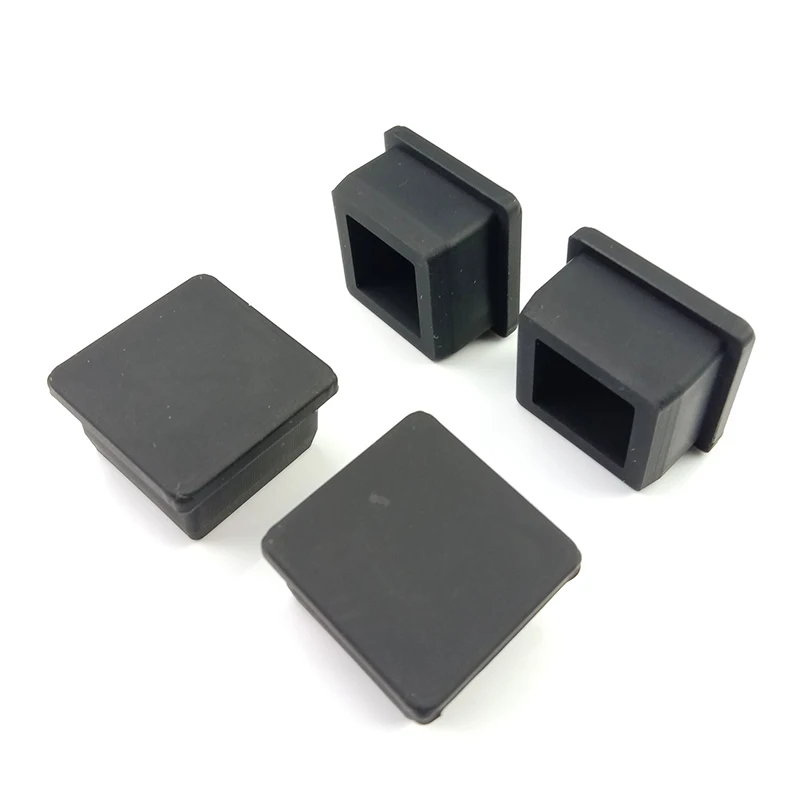 Square Silicone Tube Plugs Steel Pipe Plug Rubber Stopper  End Cap Square Hole Stoppers Cover Sealing Gasket 9.6mm 10.6mm 11.6mm