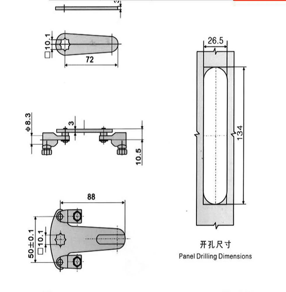 MS818 plane lock power cabinet door lock distribution box cabinet lock MS490 iron cabinet door lock universal MS480 lock