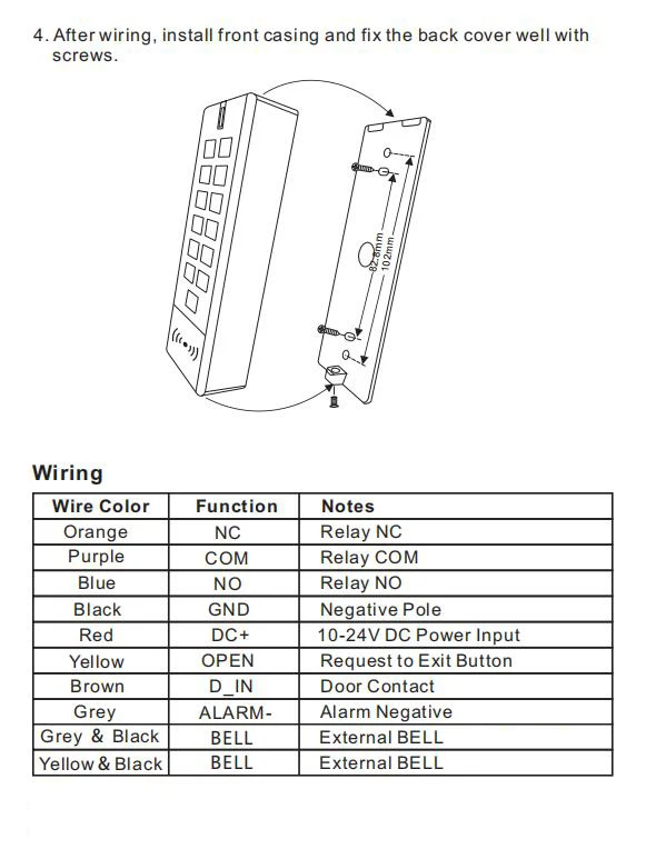 IP67 Waterproof  DC12V 125Khz RFID Access Control Keypad 1000 User Proximity Entry Door Controler A9-SM