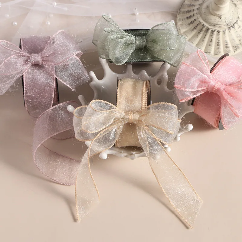 3 Yards Chiffon Ribbon DIY Bowknot Hair Accessories Material Hat Apparel Decoration Gift Box Bouquet Wrapping Belt Shoelaces