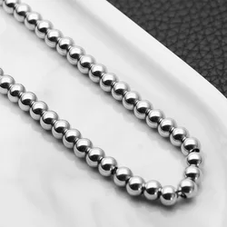 2023 New Trendy Stainless Steel Ball Chain Titanium Steel Necklace Jewelry Wholesale Hot Sale