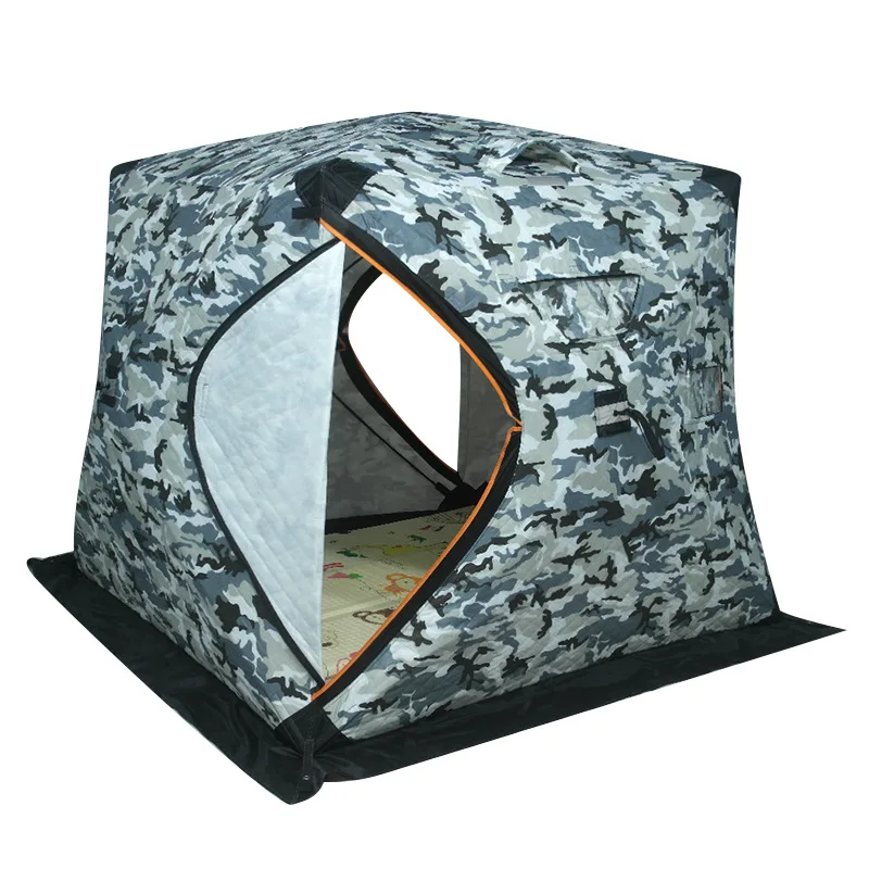 Automatic Ice Fishing Cotton Thickened Winter Outdoor Camping, Warm Snow-proof and Cold Protection Tent, 2-3 Person Use