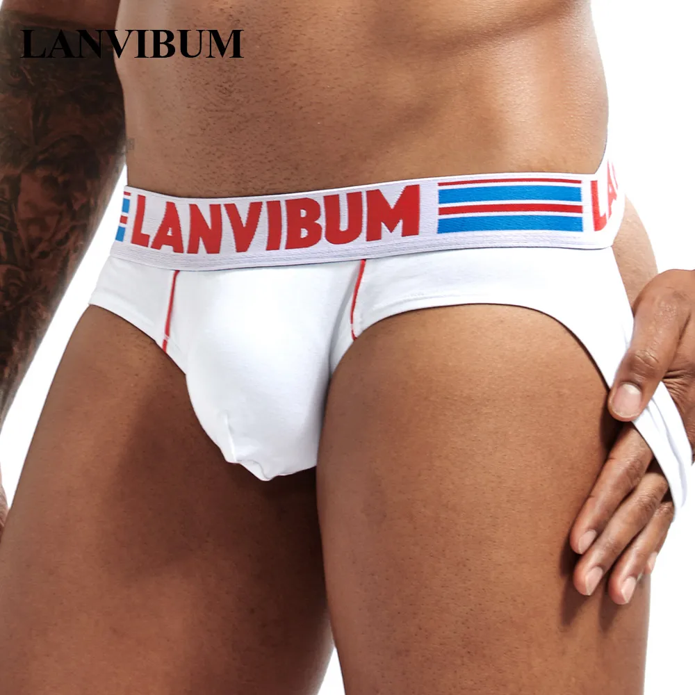 Big Mens Gay Jockstrap Sexy Men Underwear Underpants Breathable Cotton Briefs Male Shorts