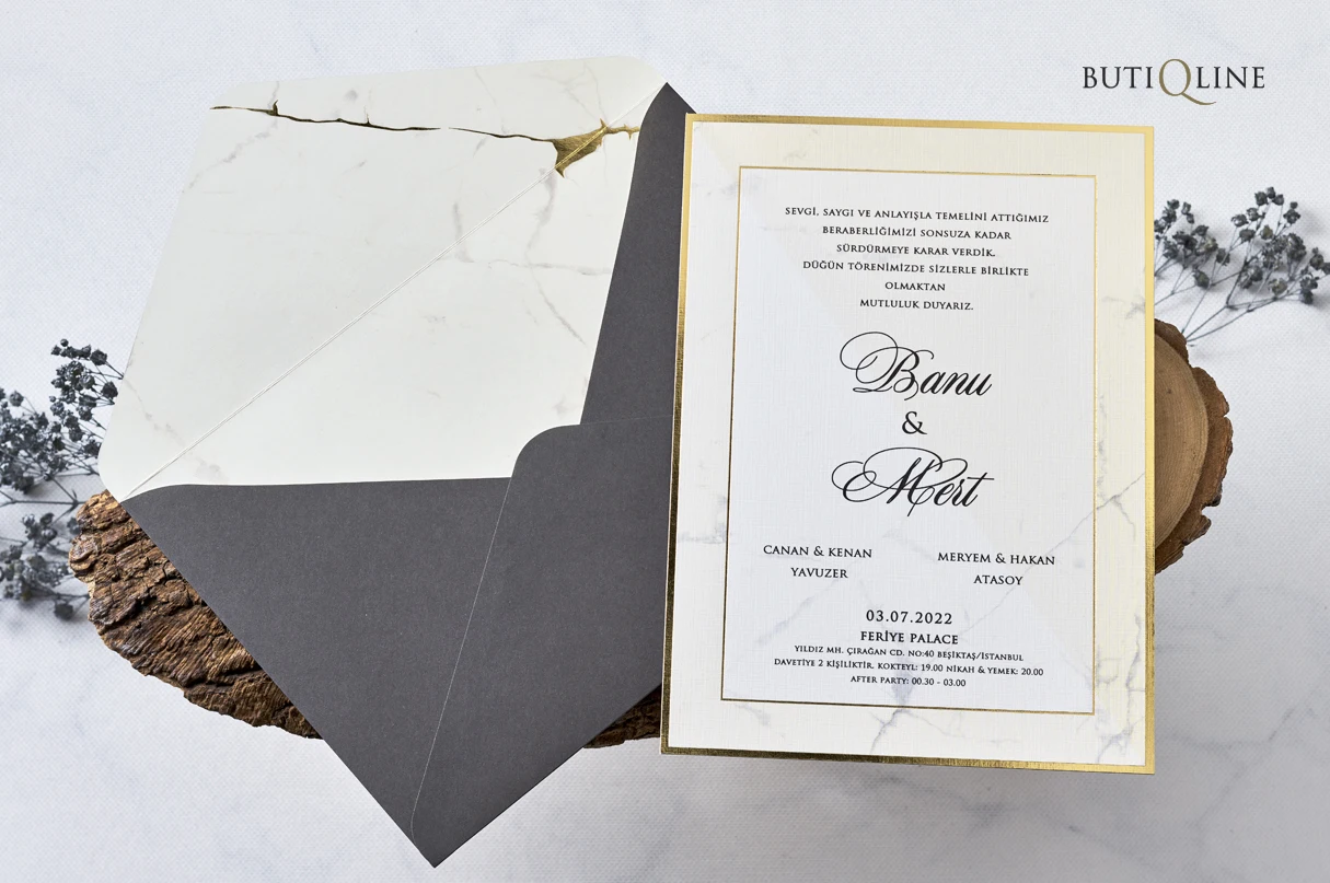 50 pcs Customizable, Cheap Cardboard Wedding Invitation Card,Baby Shower Cards and Wish Cards with Grey Envelopes, ERD1175