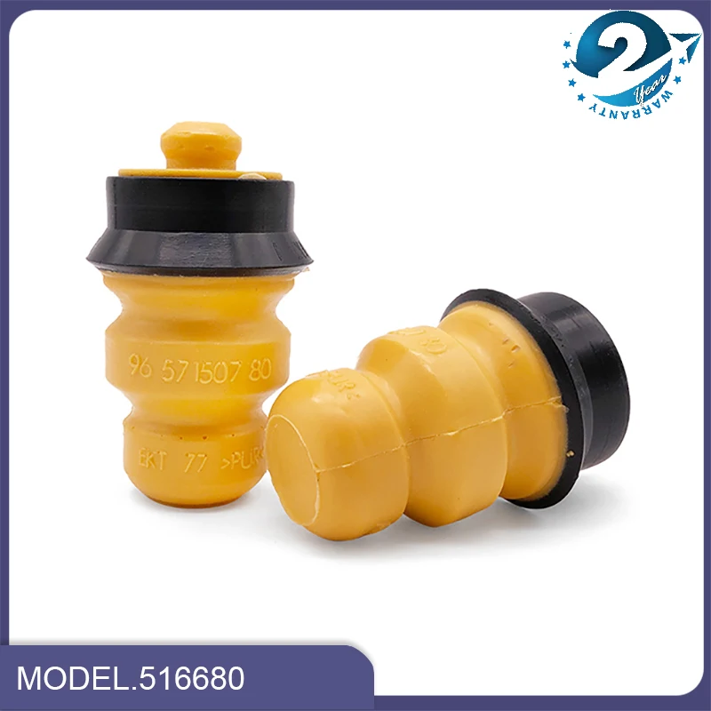 2pcs Rear Axle Suspension Rebound Rubber Buffer Block  516680 For Peugeot 207 301 Rear Shock Absorber Buffer Rubber Block