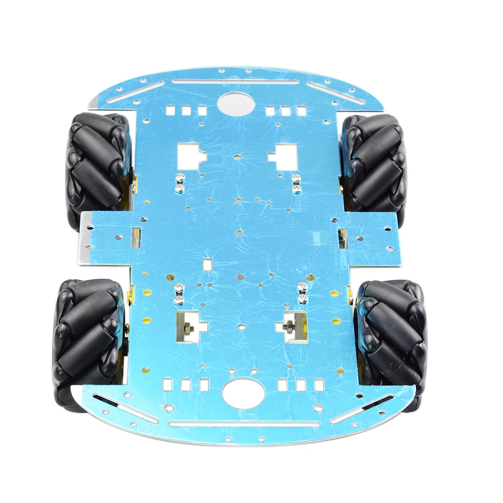 Kit de châssis de voiture Robot Omni avec 4 pièces, roue Mecanum en aluminium, moteur TT pour Arduino Raspberry Pi