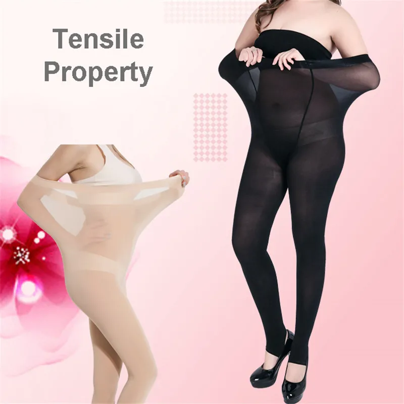 Pantimedias de terciopelo de talla grande para mujer, pantimedias DE ALTO elástico, 40-100KG