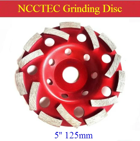 5'' Diamond heavy duty grinding cup Wheels | 125mm Concrete floor grind discs | silver welding 14pcs short and long segments