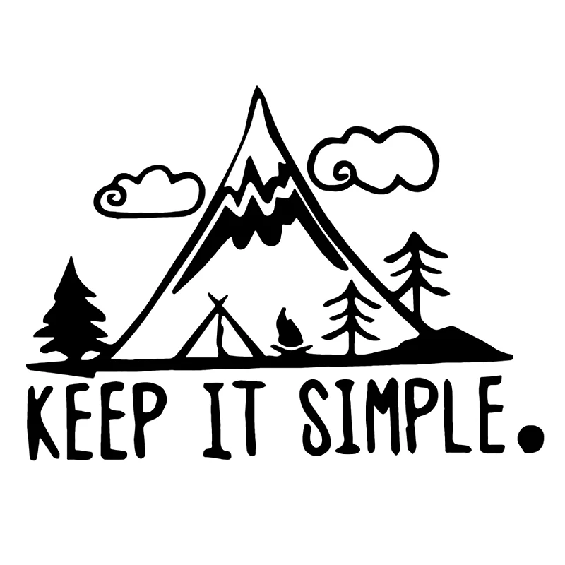 

S51301# Various Sizes/Colors Car Stickers Vinyl Decal Adventure Sports Keep It Simple Motorcycle Decorative Accessories Creative