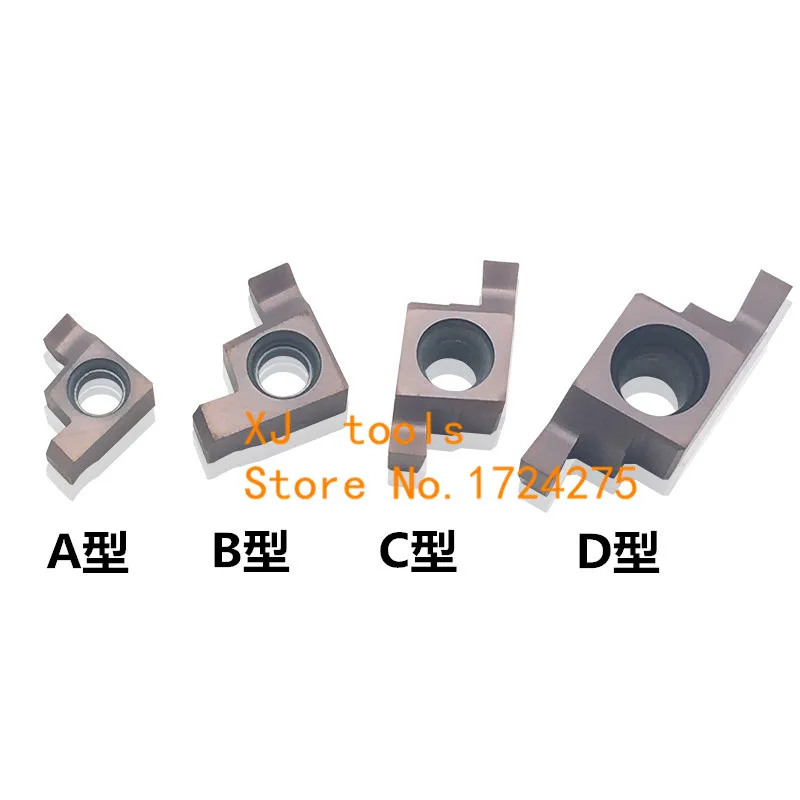 10PCS Small Hole Sloting Blade GER100 GER120 GER150 GER200 GER250 GER300 GER350 GER400 A B C D Insert CNC Grooving Cutter Tools