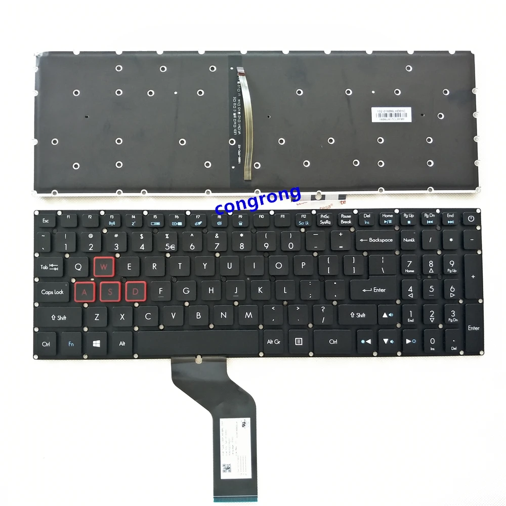 

Backlit English Keyboard for Acer Aspire VX5-591G VX15 VX5-793 VN7-593 VX5-591 VN7-793 VN7-593G VN7-793G N16W3 N16W4 US
