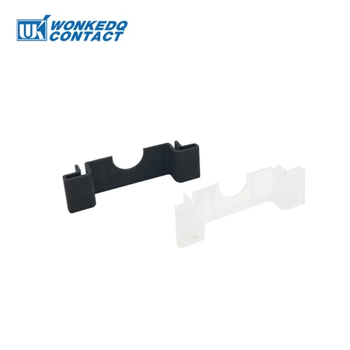 Imagen 2 del producto 100 Uds. Protector de riel Din cubierta resistente a cortes NS35-HT-B/T para 35mm NS 35 Rail negro/transparente Protector de tapa de extremo de bloque de terminales