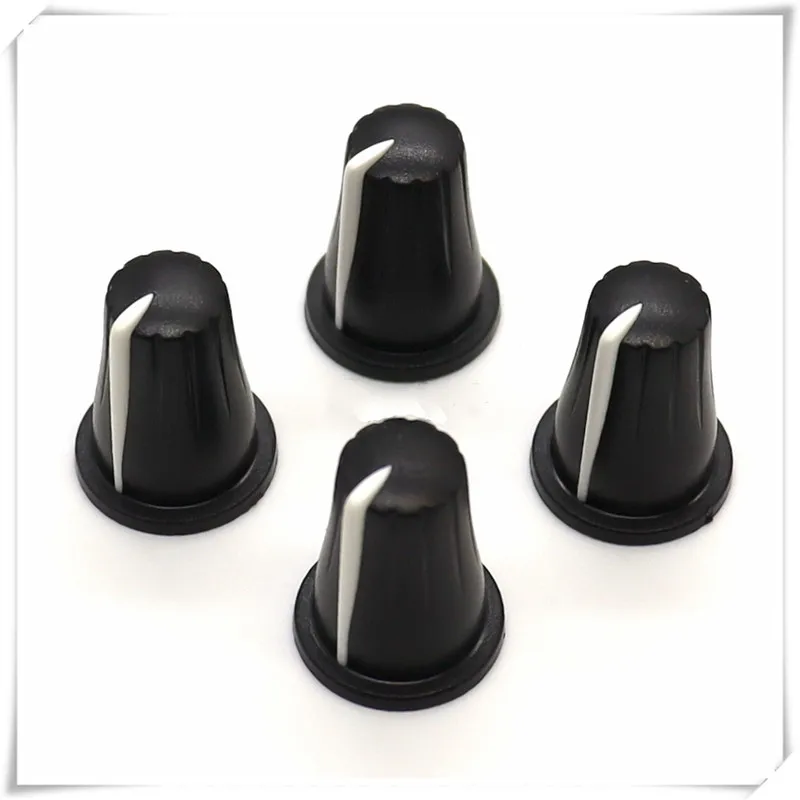 10 Pieces Plastic Half Shaft Knob Diameter 16.5mm Height 20.5mm Potentiometer Encoder 270 Degrees Knob D-Shaped Inner Hole 6mm