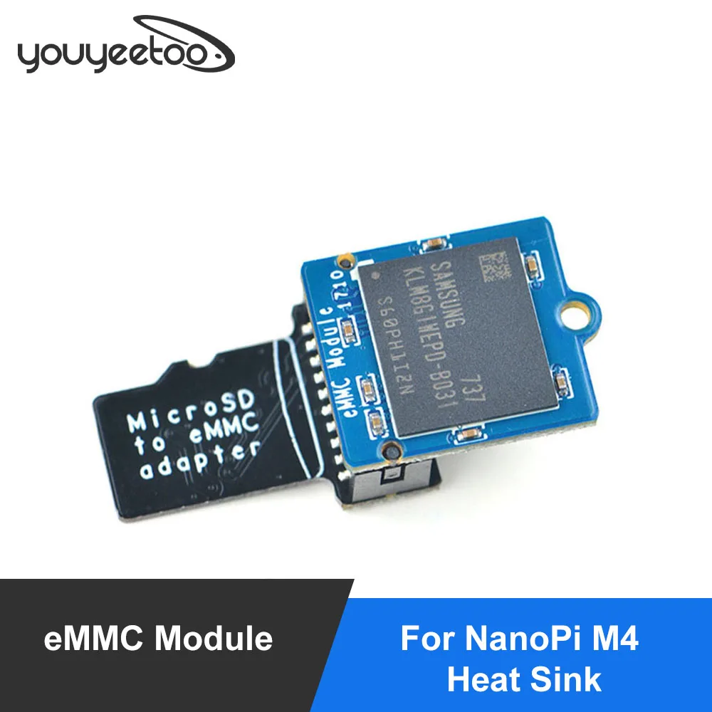 Módulo ecologicamente correto emmc para nanopi m4 dissipador de calor