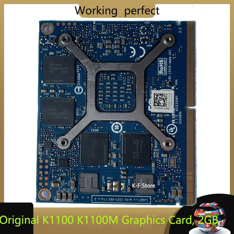 Original K1100M GDDR5 2GB for IMac A1311 A1312 HD6970m Upgrade Laptops Graphic Video Card N15P-Q1-A2 for Dell HP ZBOOK 051Y08