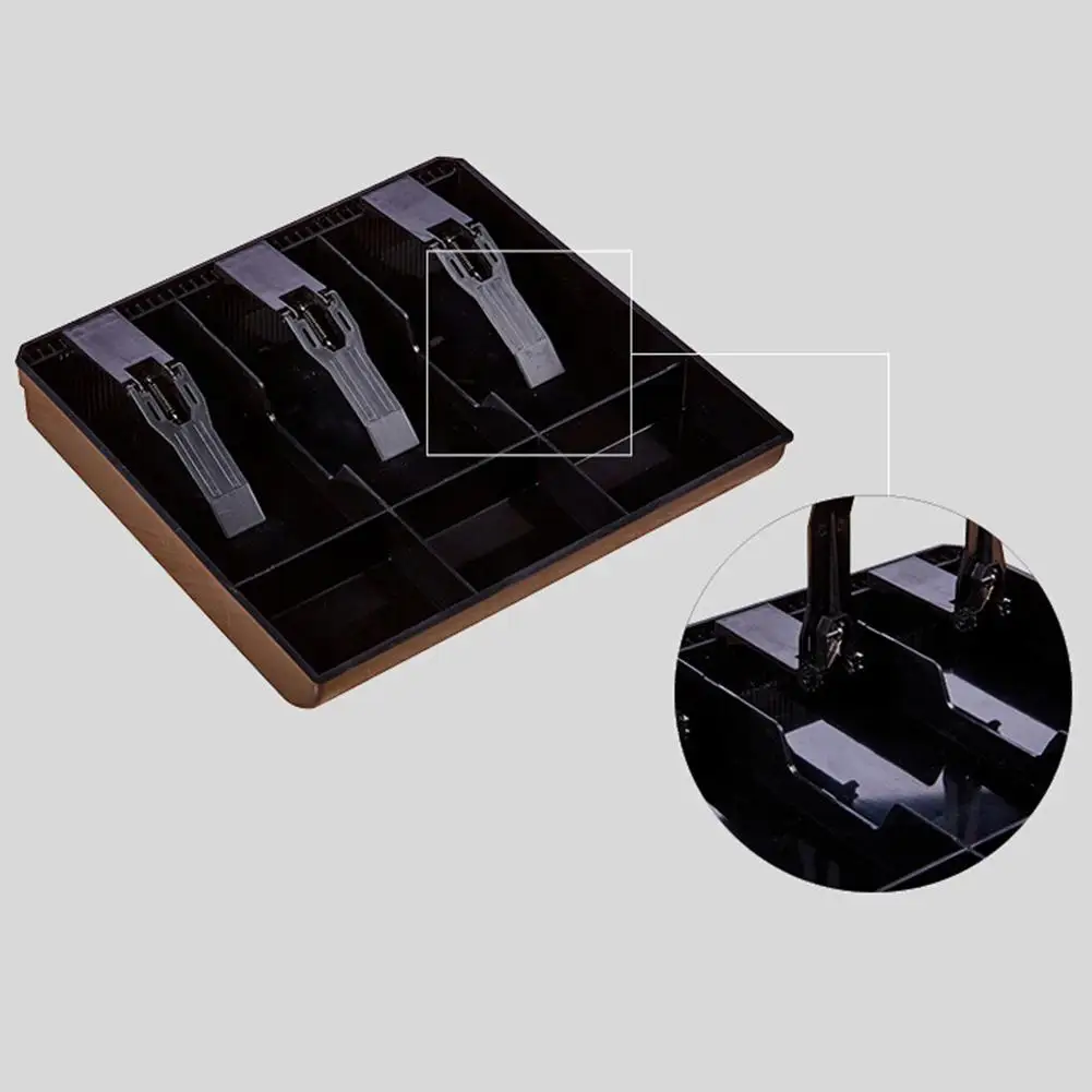 Vendite calde!!! Nuovo arrivo 3 griglia denaro contanti registratore di monete cassa scatola inserisci vassoio portaoggetti organizzatore