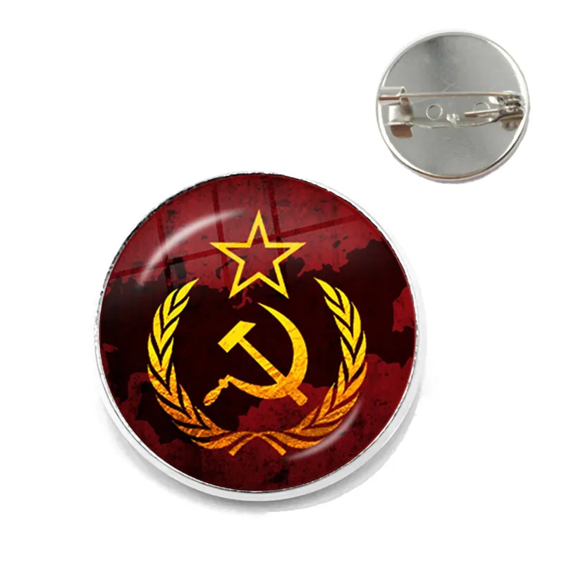 CCCP Soviet Badges Russia Brooches Space Flight Universe USSR Soviet Communism Symbol Charm Collar Pins Jewelry For Friends Gift