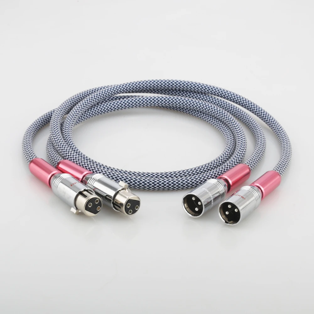 

Audiocrast A10+XW62 Hi-end HIFI PVC Silver Pure Copper OFC Female XLR to Male XLR RCA jack Audio Cables Wire Line