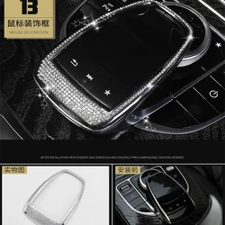 Car Center Control Mouse Multimedia Button Knob Diamond Cover Trim for Mercedes Benz C E GLC Class W205 W213 X253