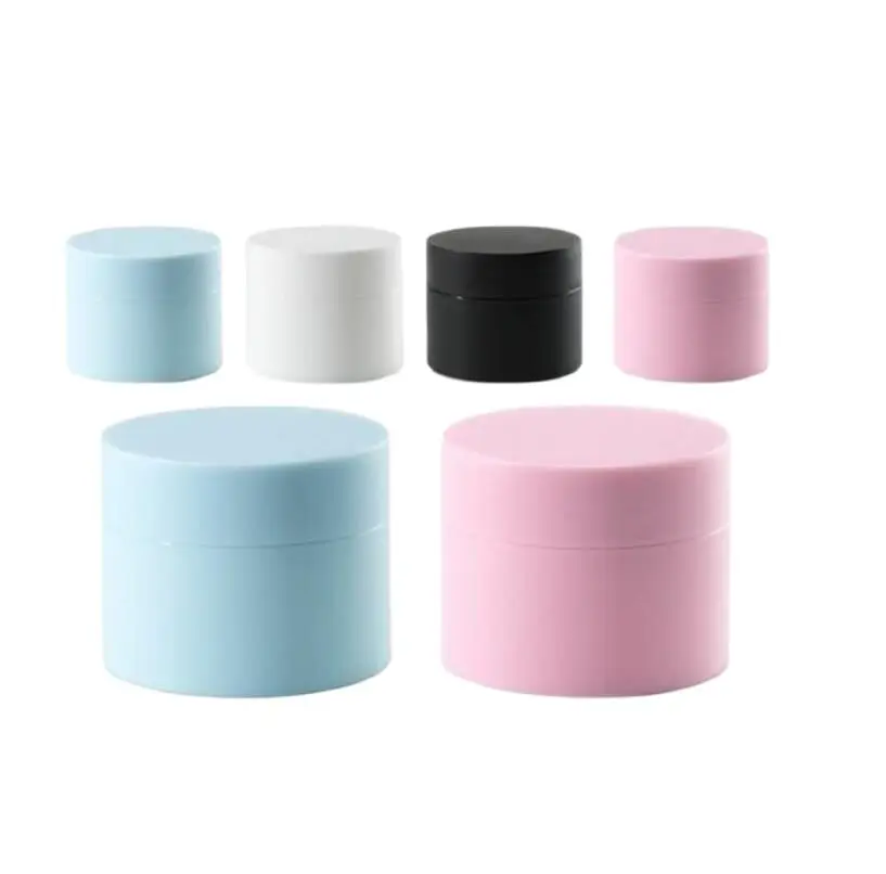 

5g FROSTED black/white/blue/pink cream jar plastic jar for eye cream/gel/hair wax/moisturizer/essence cosmetic packing