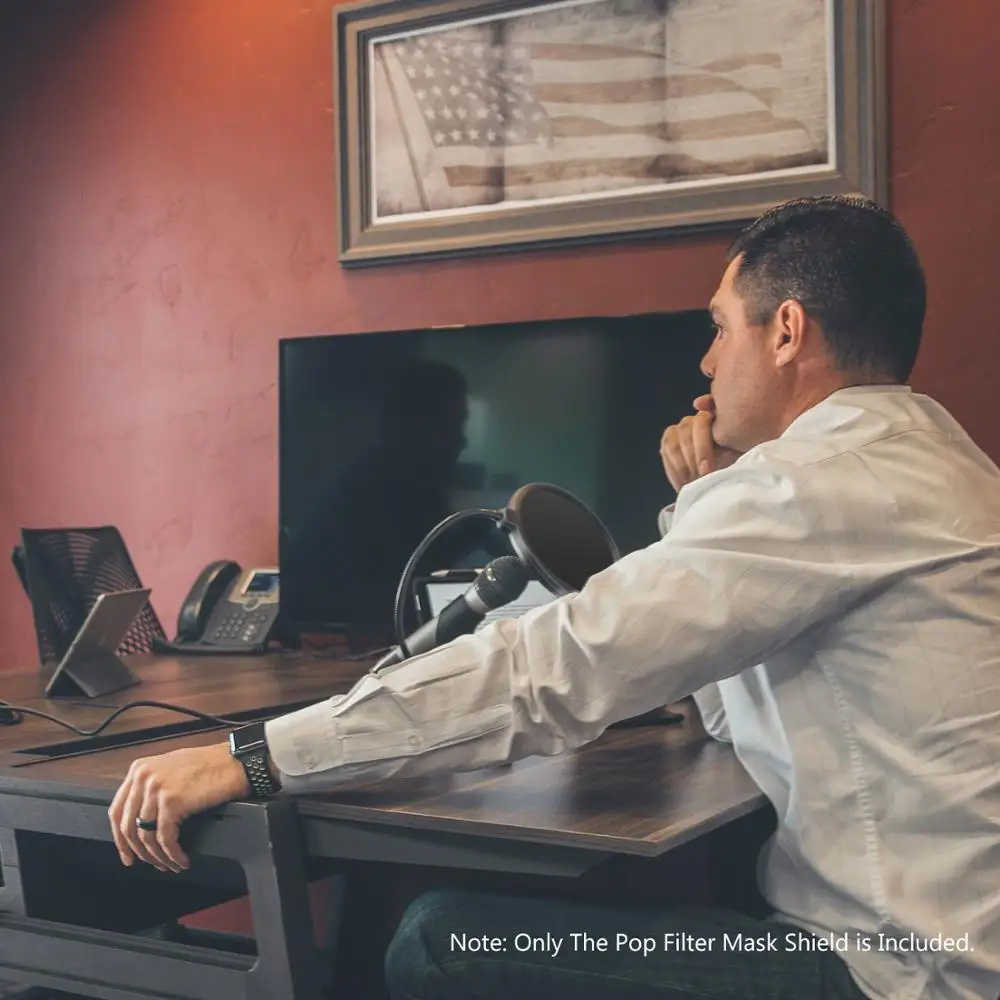 Neewer microfone profissional pop filtro máscara escudo compatível com yeti azul e qualquer outro microfone, vento pop de dupla camada