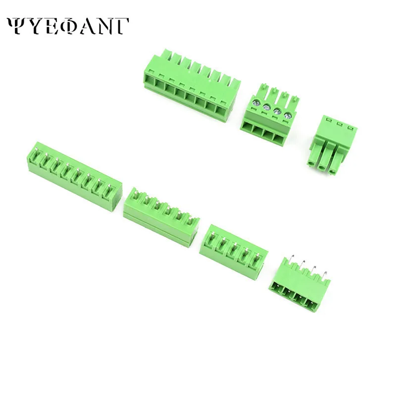 5Set 3.81 terminal block straight pin 2P 3P 4P 5P 6P 7P 8P 3.81mm pitch connector pcb screw terminal block