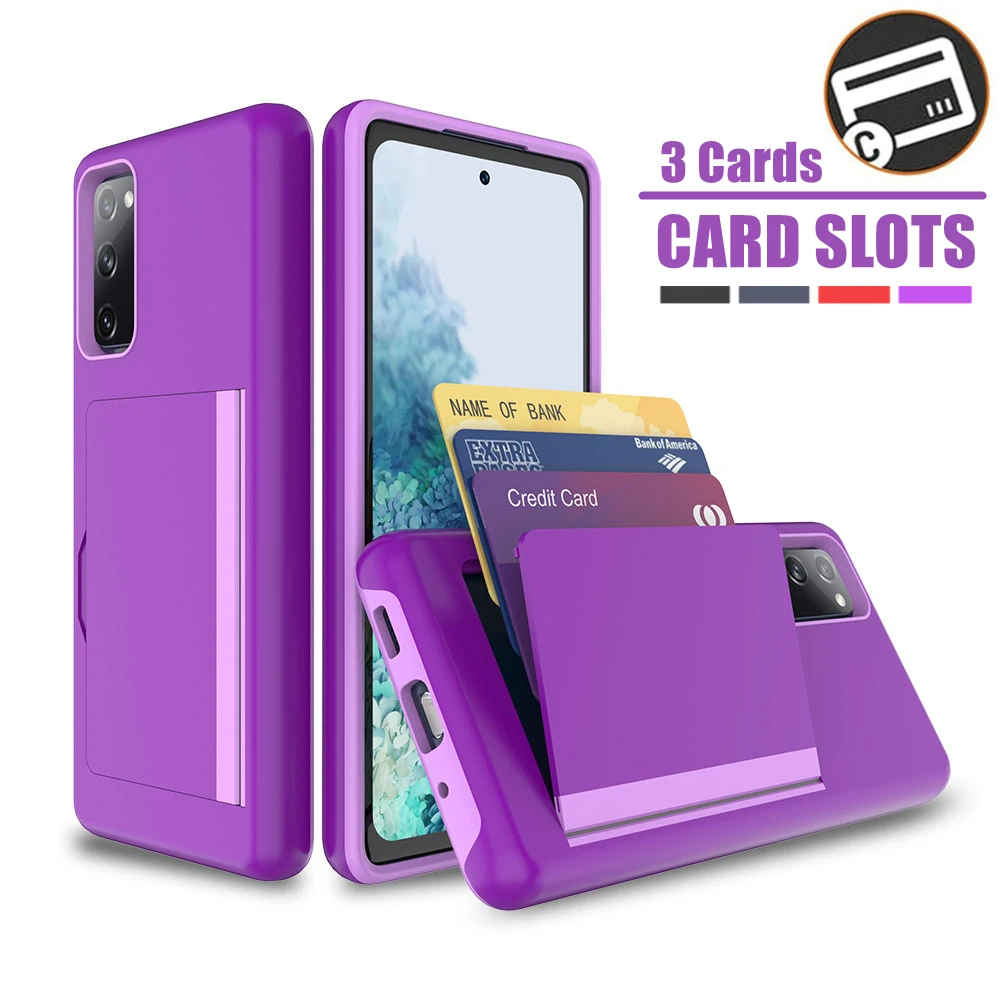 Candy Color Flip Armor Card Slots Cover, Cases for Samsung Galaxy S20 FE, S20 Fan Edition, S 20 Lite, S20fe, 6.5 