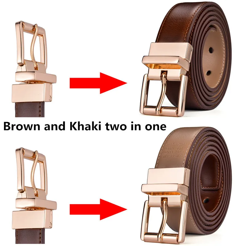 1 шт. мужские Реверсивные Кожаные Платья повседневные ремни для мужчин 2,8 см шириной один Обратный для 2 цветов