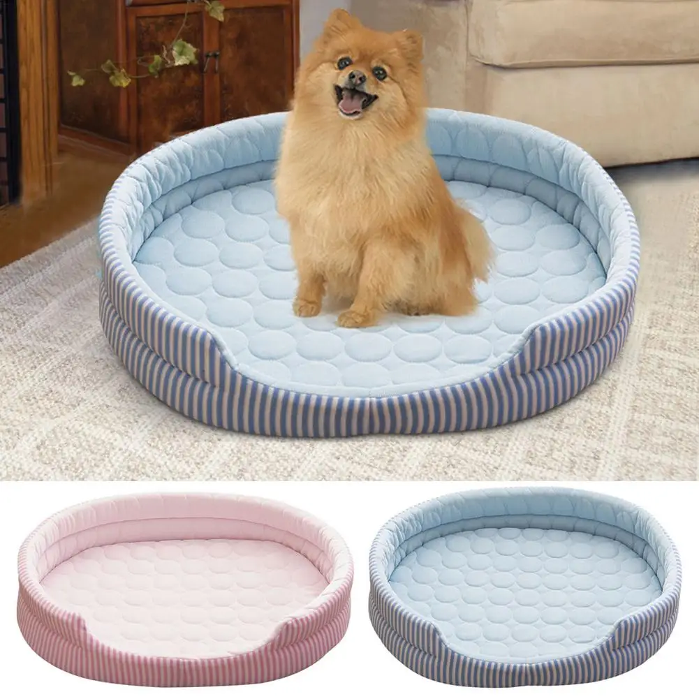 

Summer Pet Cooling Mat Ice Silk Refreshing Cat Bed Dog Kennel Universal Pet Bed Ice Pad Dog Sleeping Nest For Dogs Cats Pet