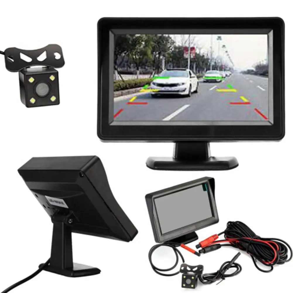 4.3In High Definition Camera For Vehicle 12V 4LED Night Vision Auto Parking Rear View Camera Electric Assisted Parking System