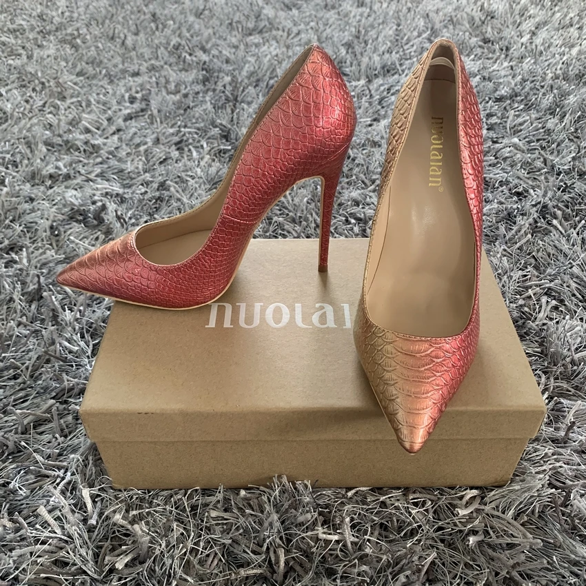 Donne di modo di marca pompe scarpe tacco alto per le donne sexy scarpe a punta tacchi alti del partito scarpe da sposa donna 12 centimetri/10cm/8