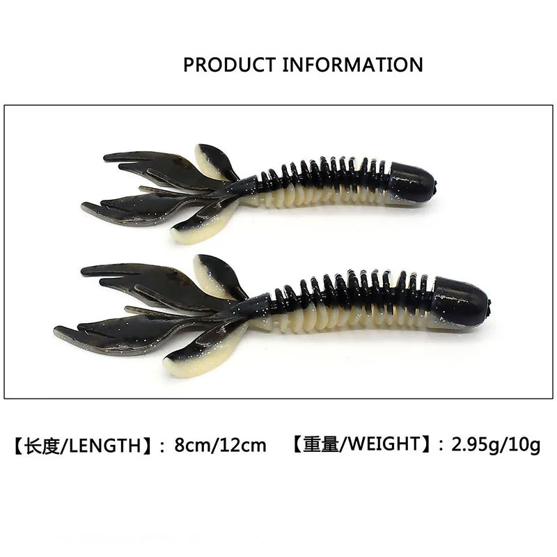 5pcs/2pcs Wobbler Silicone Worm Lobster Fishing Lure 3g/8cm 10g/12cm Shrimp Lizards Float Wobbler Jig Swivel Sea Fishing Bait