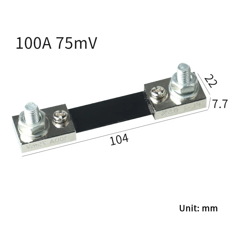 Resistenza di Shunt del tester corrente 100A/75mV di Shunt esterno FL-2B per amperometro digitale amp voltmetro wattmetro