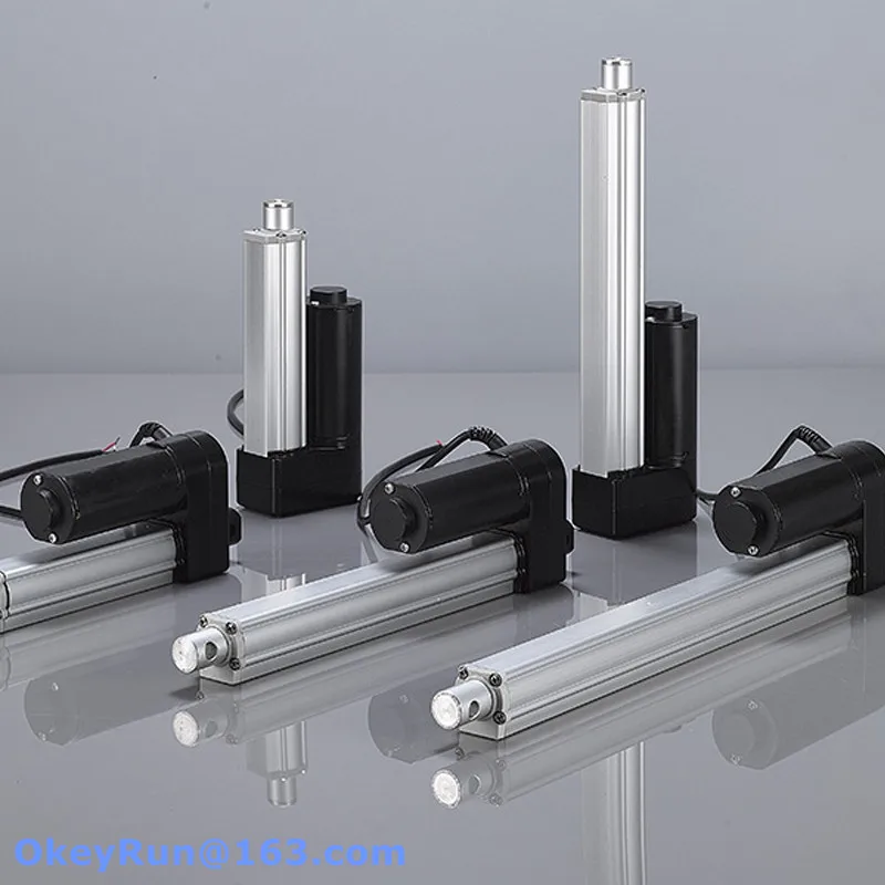 Customized quiet motor 12V 24V 30/50/100/150/200MM stroke 66mm/s speed 2500N 250KG new linear actuator