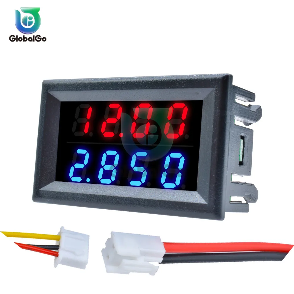 

Dual LED Display Mini Digital Voltmeter Ammeter DC 100V 200V 10A Panel Amp Volt Voltage Current Meter Tester Detector 4 Bits