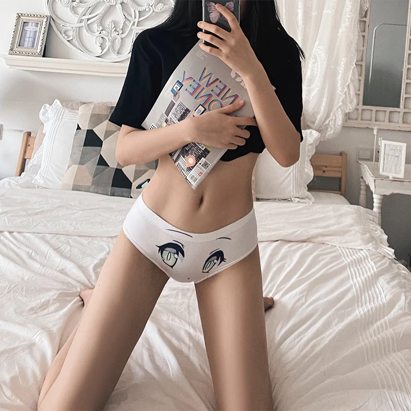 SP&CITY Japanese Cute Girl\'s Cotton Underwear Women Cat Ear Kawaii Panties Sexy Low Waist Student Seamless Briefs Lingerie